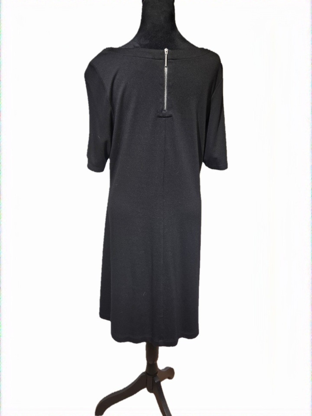 Tommy Bahama Black Short-Sleeve Midi Dress - Picture 3 of 6